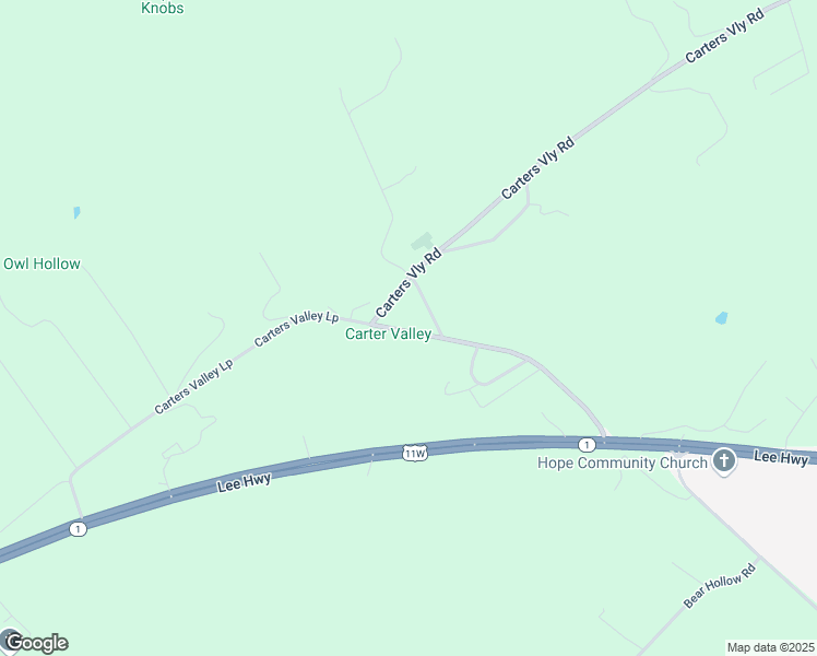 map of restaurants, bars, coffee shops, grocery stores, and more near 424 Carters Valley Road in Rogersville