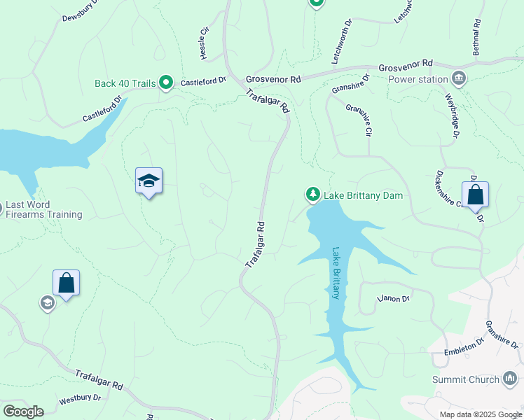 map of restaurants, bars, coffee shops, grocery stores, and more near 3 Langston Lane in Bella Vista