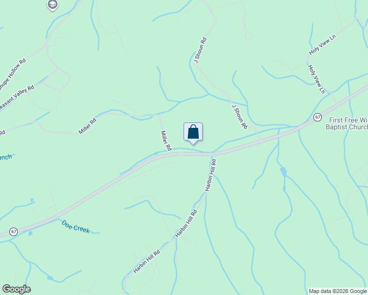 map of restaurants, bars, coffee shops, grocery stores, and more near 108 Miller Road in Mountain City