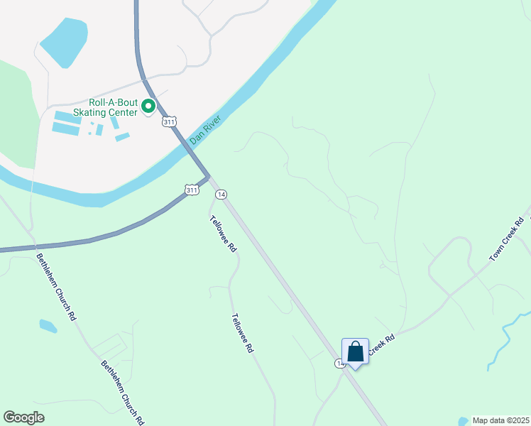 map of restaurants, bars, coffee shops, grocery stores, and more near 5261 North Carolina 14 in Eden