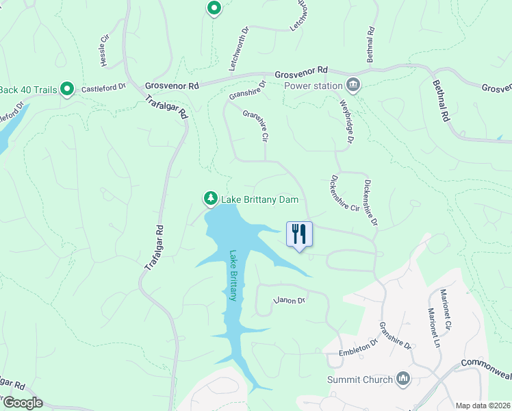 map of restaurants, bars, coffee shops, grocery stores, and more near 19 Eppington Lane in Bella Vista