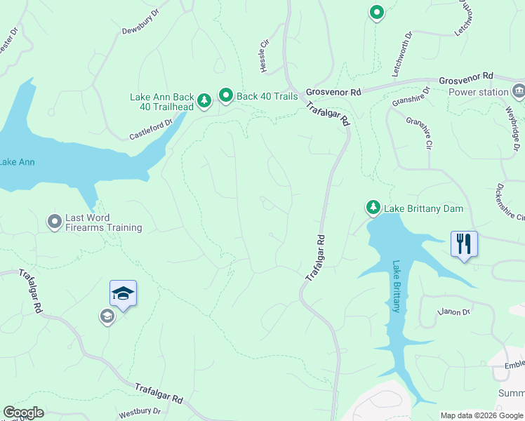 map of restaurants, bars, coffee shops, grocery stores, and more near 1 Havant Circle in Bella Vista
