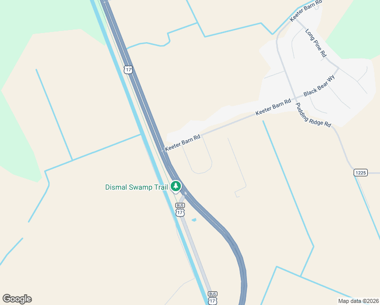 map of restaurants, bars, coffee shops, grocery stores, and more near 101-127 Keeter Barn Road in South Mills