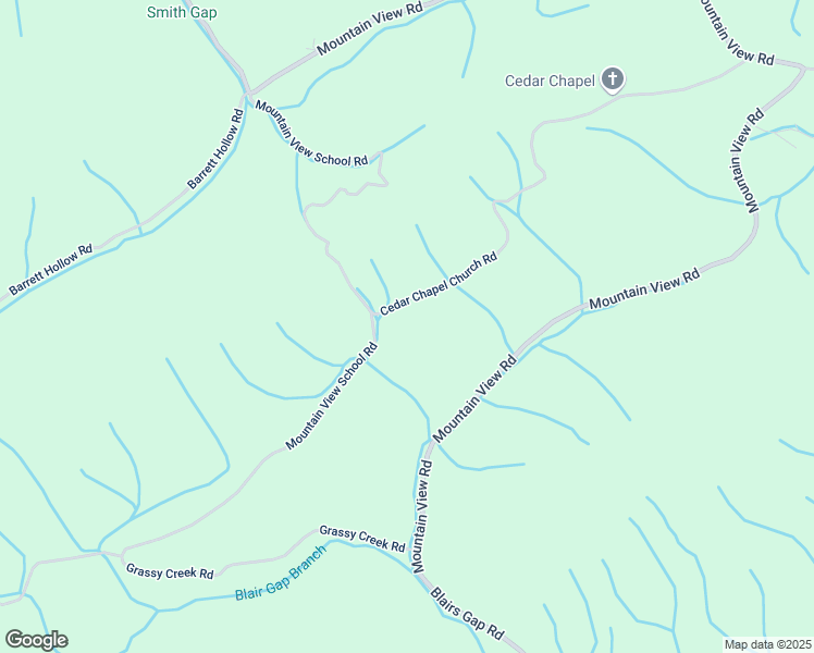 map of restaurants, bars, coffee shops, grocery stores, and more near 429 Cedar Chapel Church Road in Rogersville