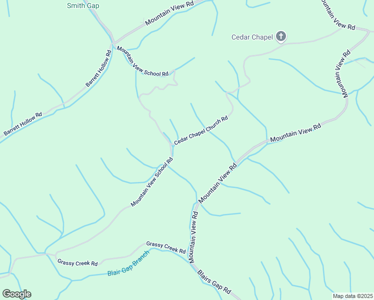 map of restaurants, bars, coffee shops, grocery stores, and more near 429 Cedar Chapel Church Road in Rogersville