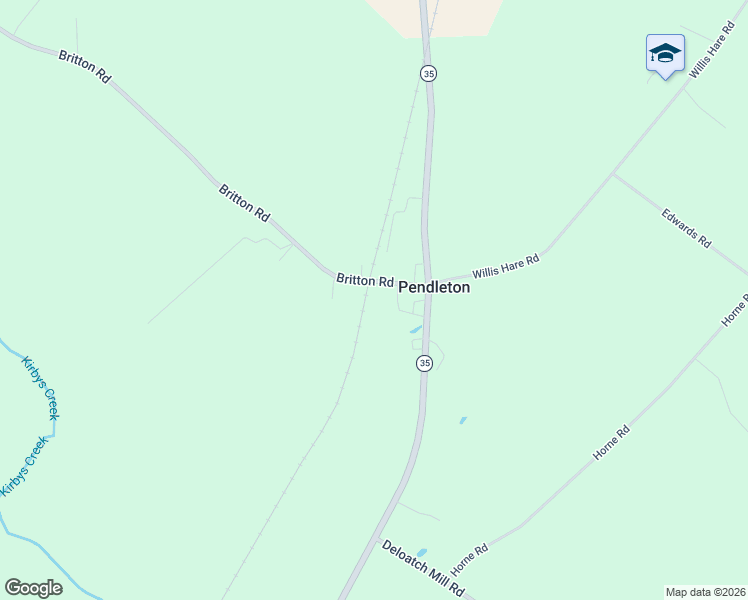 map of restaurants, bars, coffee shops, grocery stores, and more near 2586 Britton Road in Pendleton