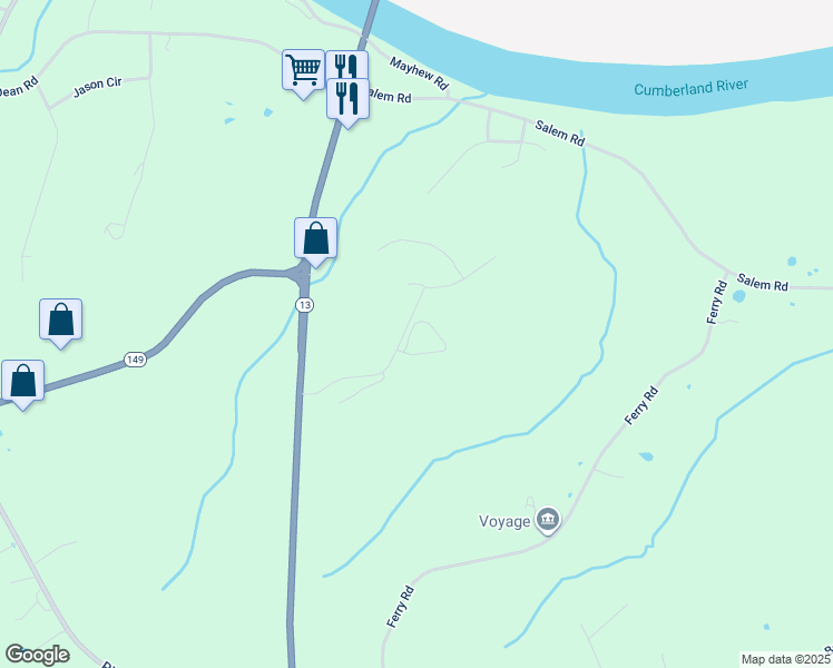 map of restaurants, bars, coffee shops, grocery stores, and more near 2400 Ramblewood Drive in Clarksville