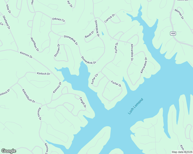map of restaurants, bars, coffee shops, grocery stores, and more near 9 Forfar Circle in Bella Vista