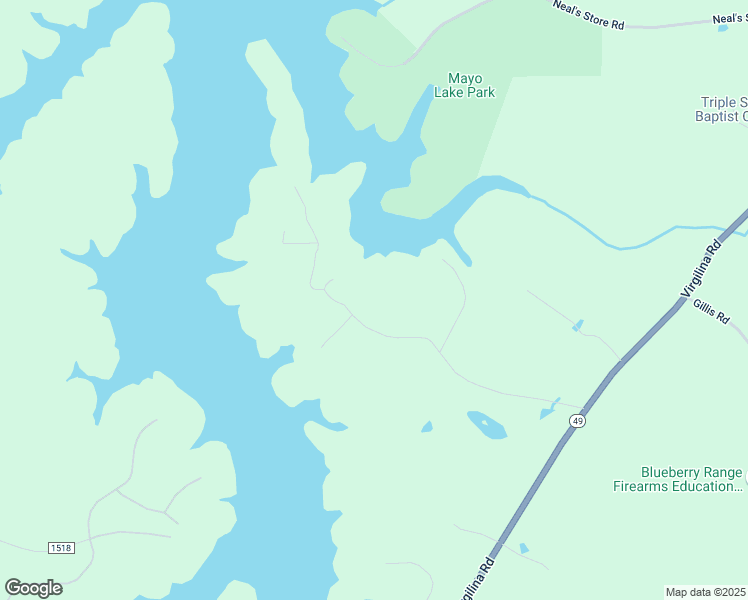 map of restaurants, bars, coffee shops, grocery stores, and more near 625 Gabriel Jones Road in Roxboro