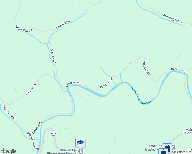 map of restaurants, bars, coffee shops, grocery stores, and more near 1678 Campbell Road in Warrensville