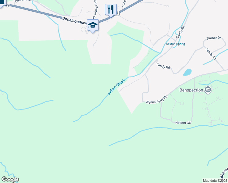 map of restaurants, bars, coffee shops, grocery stores, and more near 235 Indian Creek Road in Dover