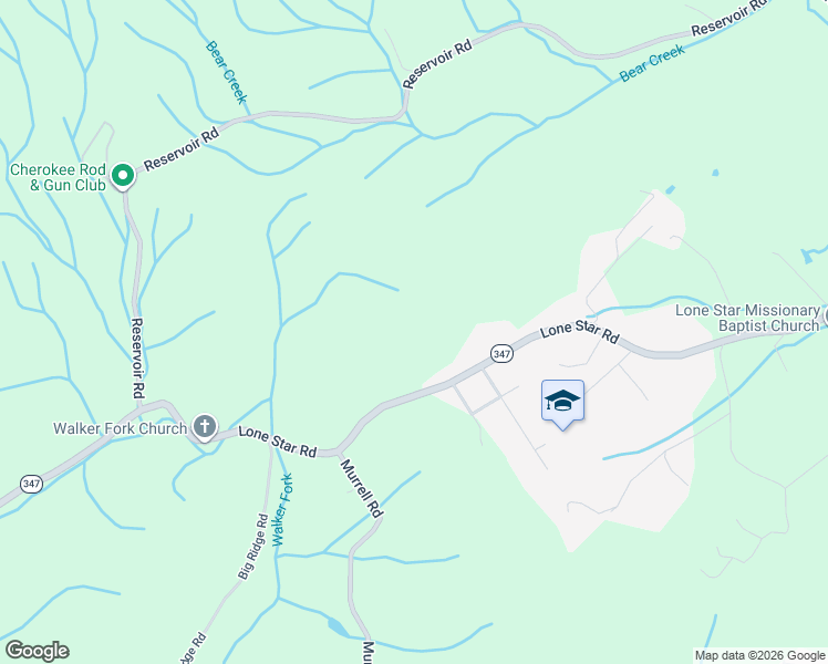 map of restaurants, bars, coffee shops, grocery stores, and more near 6100 Lone Star Rd in Kingsport