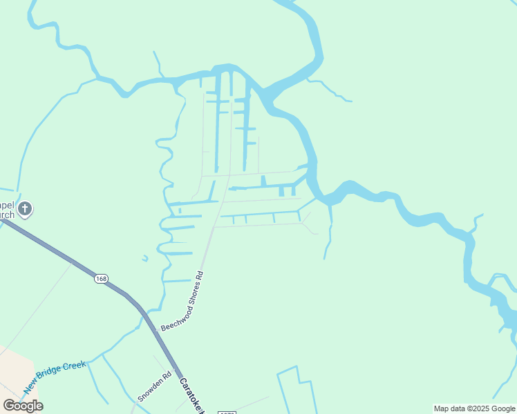 map of restaurants, bars, coffee shops, grocery stores, and more near 110 Creek Drive in Moyock