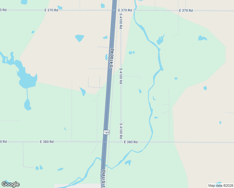map of restaurants, bars, coffee shops, grocery stores, and more near 9610 South 4100 Road in Oologah
