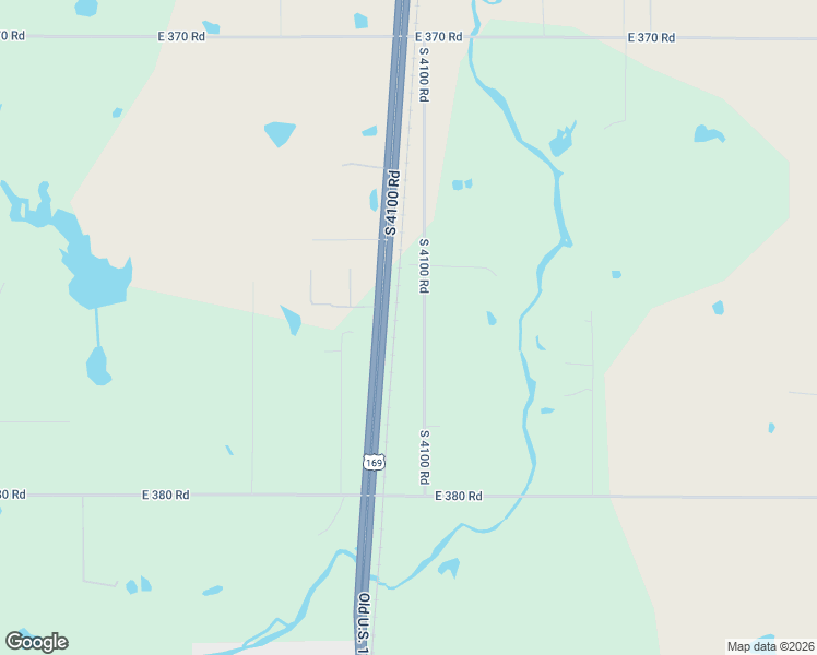 map of restaurants, bars, coffee shops, grocery stores, and more near 9610 South 4100 Road in Oologah