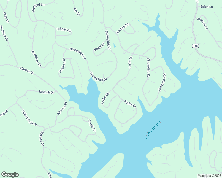 map of restaurants, bars, coffee shops, grocery stores, and more near 2 Forfar Circle in Bella Vista
