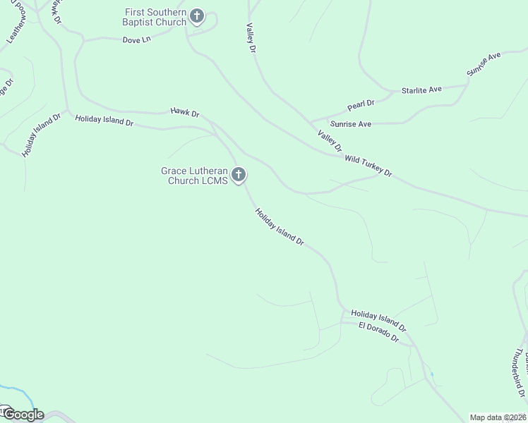 map of restaurants, bars, coffee shops, grocery stores, and more near 164 Holiday Island Drive in Holiday Island