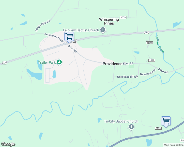 map of restaurants, bars, coffee shops, grocery stores, and more near 131 Calvary Road in Stoneville