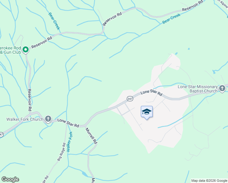 map of restaurants, bars, coffee shops, grocery stores, and more near 6100 Lone Star Rd in Kingsport