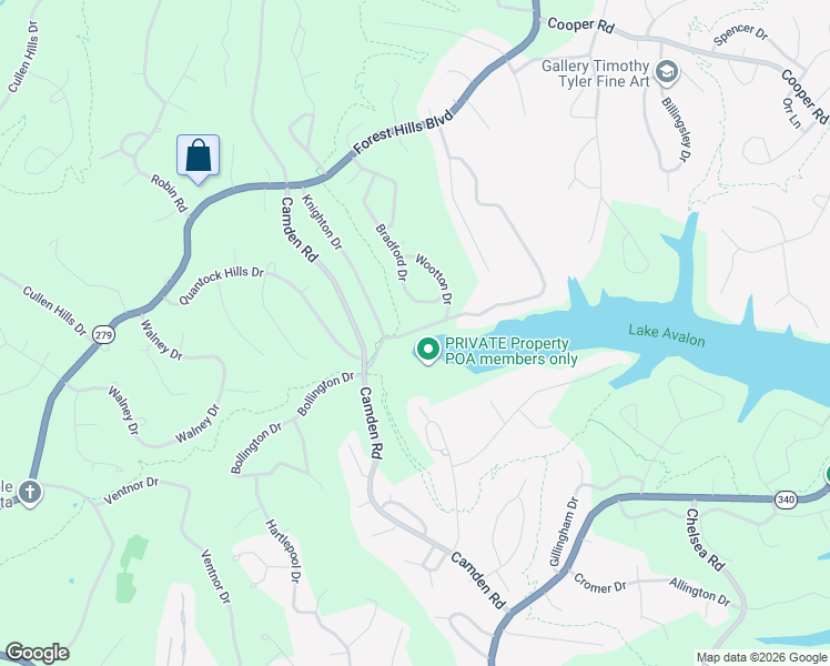 map of restaurants, bars, coffee shops, grocery stores, and more near 105 West Lancashire Boulevard in Bella Vista