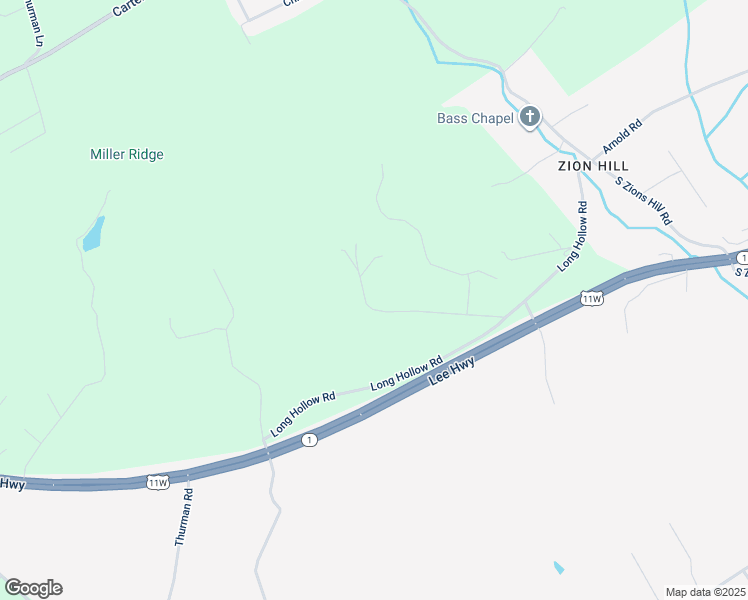 map of restaurants, bars, coffee shops, grocery stores, and more near 160 Bass Lane in Rogersville