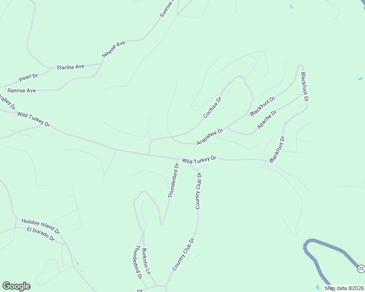 map of restaurants, bars, coffee shops, grocery stores, and more near 22 Cochise Drive in Holiday Island