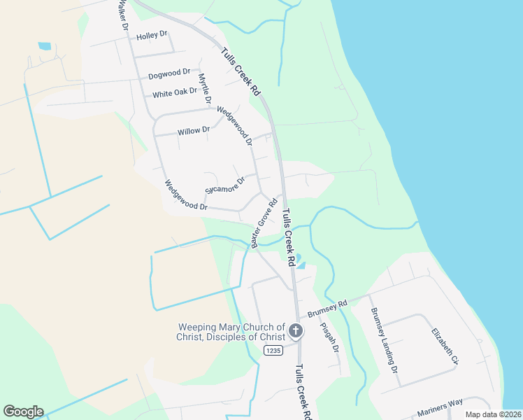 map of restaurants, bars, coffee shops, grocery stores, and more near 112 Baxter Grove Rd in Currituck