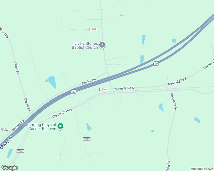 map of restaurants, bars, coffee shops, grocery stores, and more near 1770 Nunnally Road South in Pelham