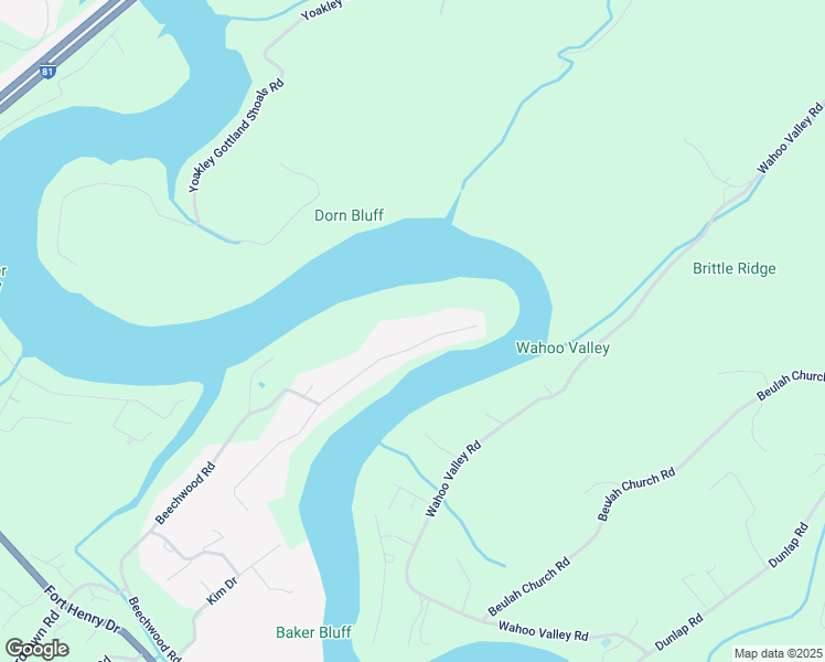 map of restaurants, bars, coffee shops, grocery stores, and more near 5051 Lake Forest Drive in Kingsport