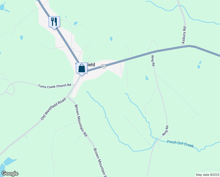 map of restaurants, bars, coffee shops, grocery stores, and more near 1175 Canterberry Farm Road in Westfield