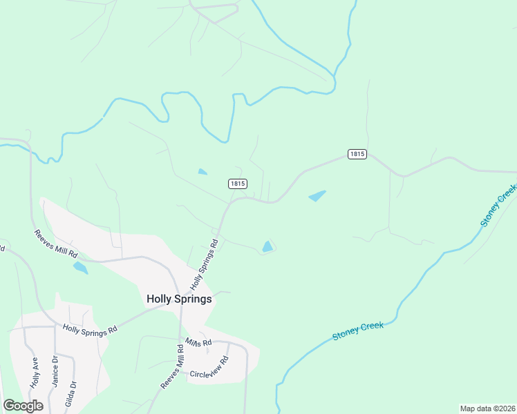 map of restaurants, bars, coffee shops, grocery stores, and more near 1104 Holly Springs Road in Mount Airy