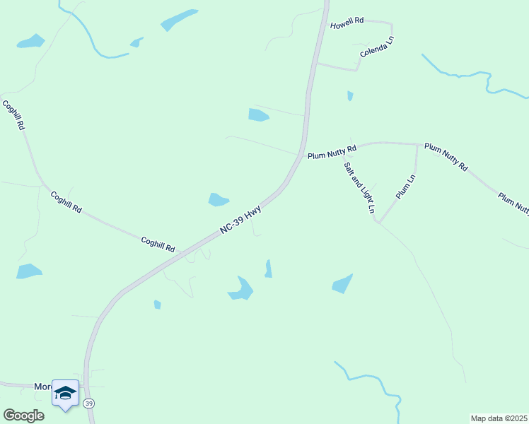 map of restaurants, bars, coffee shops, grocery stores, and more near 11174 North Carolina 39 in Townsville