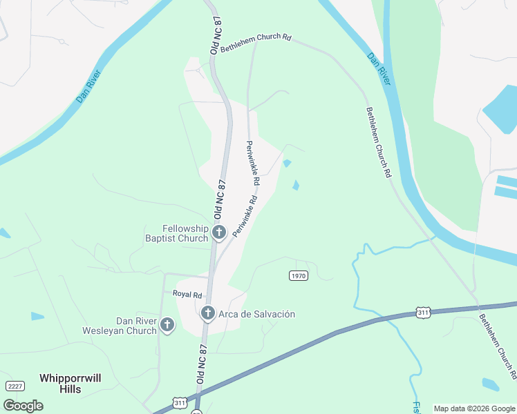 map of restaurants, bars, coffee shops, grocery stores, and more near 267 Periwinkle Road in Eden