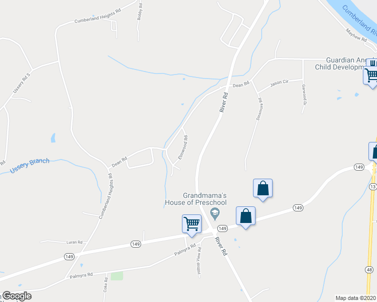 map of restaurants, bars, coffee shops, grocery stores, and more near 1749 Elmwood Road in Clarksville