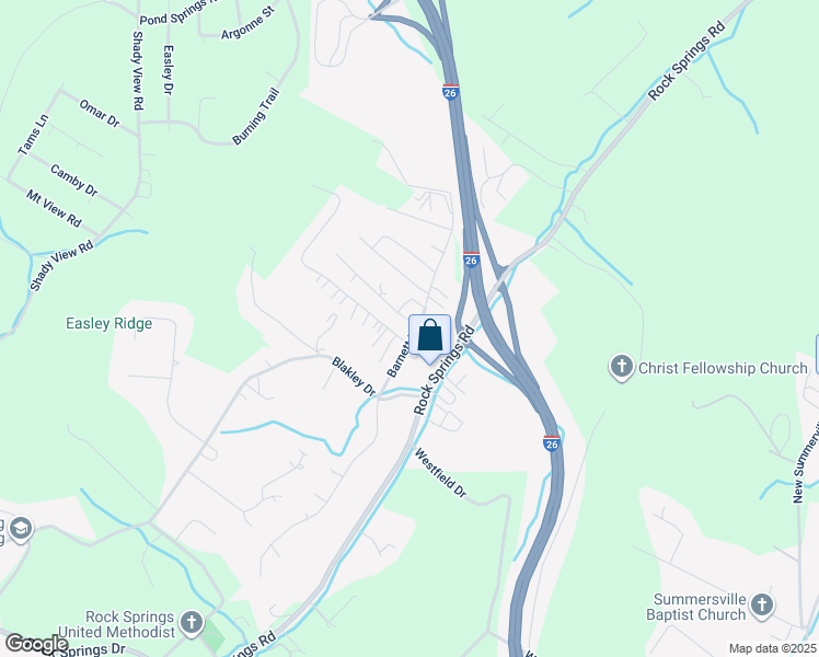 map of restaurants, bars, coffee shops, grocery stores, and more near 359 Barnett Drive in Kingsport