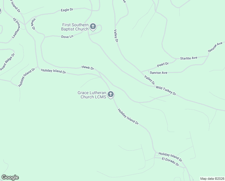 map of restaurants, bars, coffee shops, grocery stores, and more near 186 Holiday Island Drive in Holiday Island