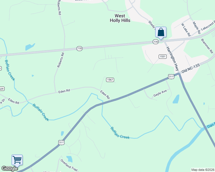 map of restaurants, bars, coffee shops, grocery stores, and more near 123 Eden Road in Eden