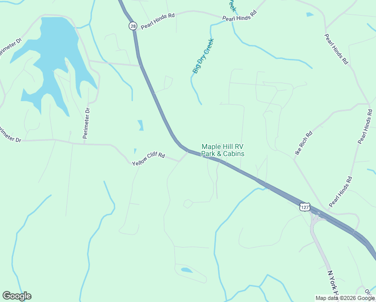 map of restaurants, bars, coffee shops, grocery stores, and more near 1399 North York Highway in Jamestown