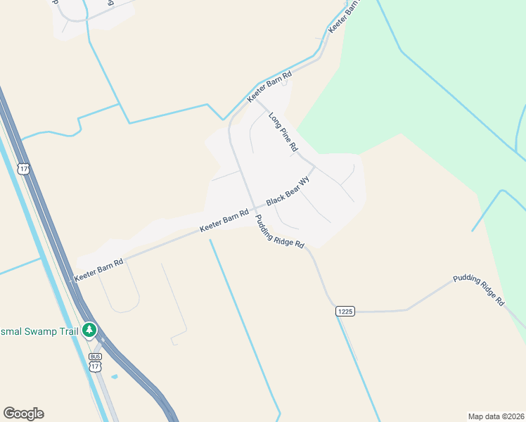 map of restaurants, bars, coffee shops, grocery stores, and more near 101 Keeter Barn Road in South Mills