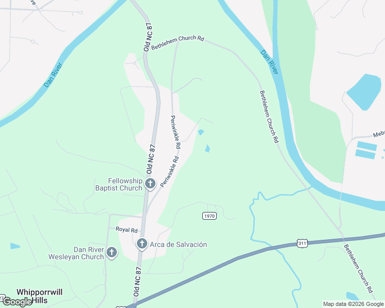 map of restaurants, bars, coffee shops, grocery stores, and more near 267 Periwinkle Road in Eden