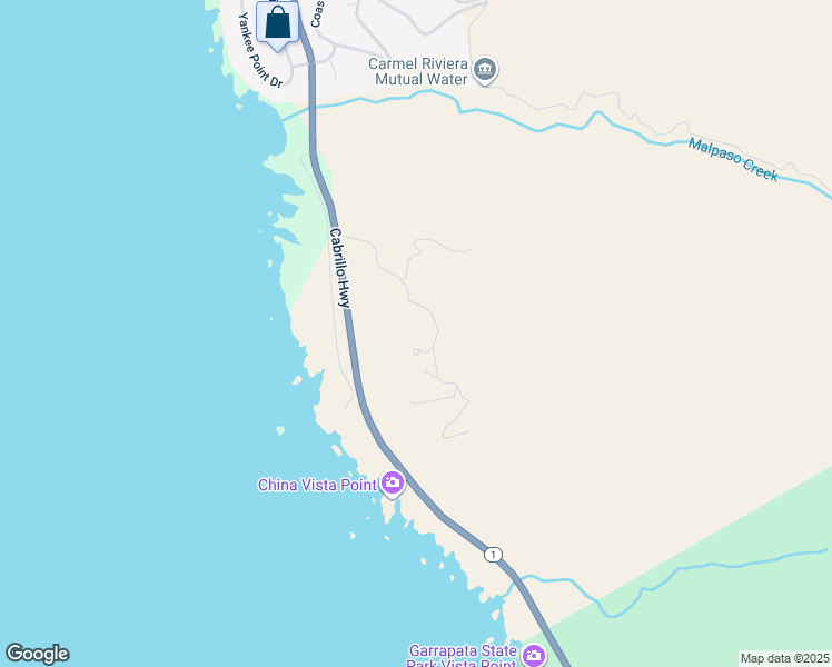 map of restaurants, bars, coffee shops, grocery stores, and more near 31453 California 1 in Carmel-by-the-Sea