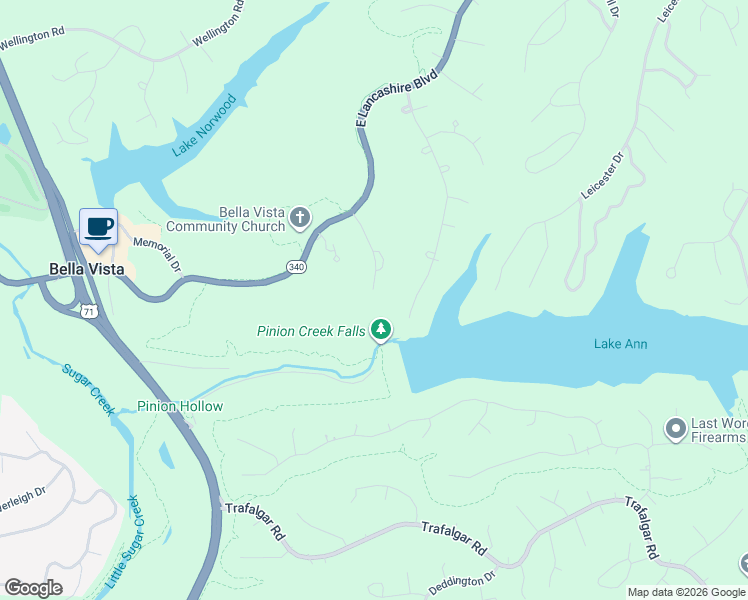 map of restaurants, bars, coffee shops, grocery stores, and more near 40 Newquay Lane in Bella Vista