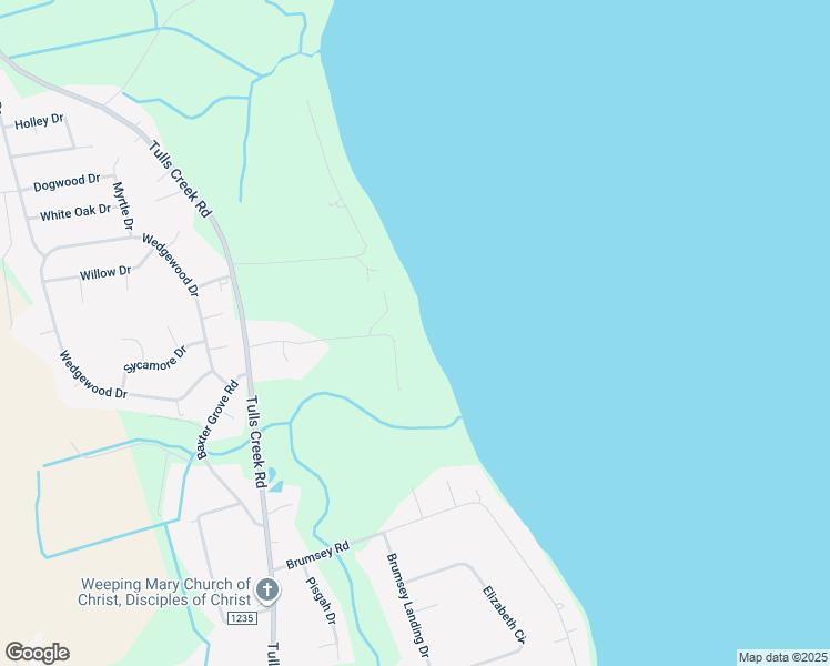 map of restaurants, bars, coffee shops, grocery stores, and more near 135 Sanderson Court in Moyock