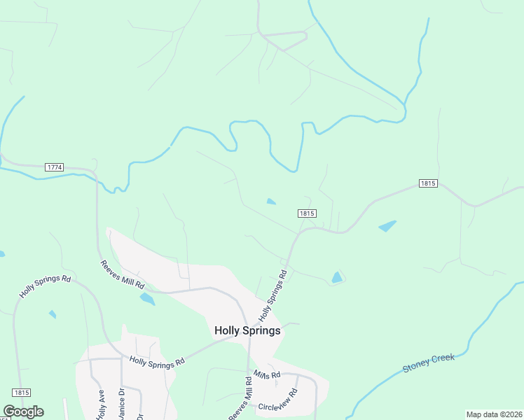 map of restaurants, bars, coffee shops, grocery stores, and more near 174 Holly Hill Drive in Mount Airy