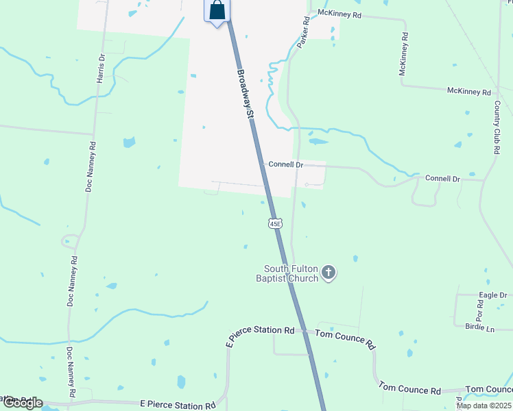 map of restaurants, bars, coffee shops, grocery stores, and more near 1414 Broadway Street in South Fulton