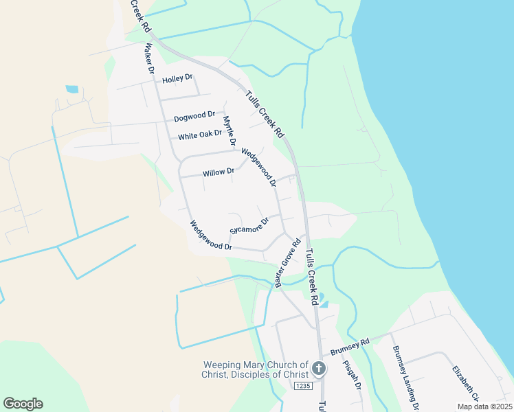 map of restaurants, bars, coffee shops, grocery stores, and more near 112 Cypress Circle in Moyock