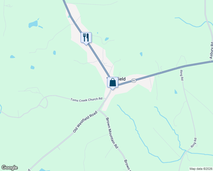 map of restaurants, bars, coffee shops, grocery stores, and more near 6702 North Carolina 89 in Westfield