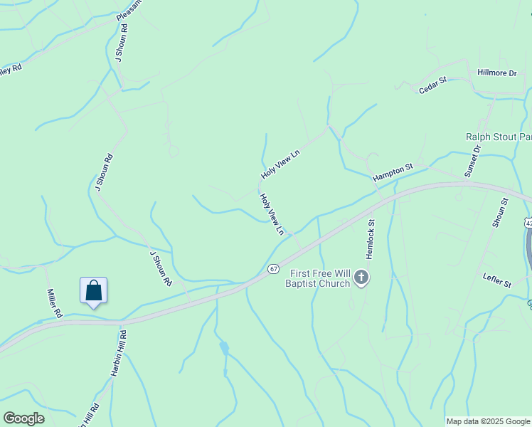 map of restaurants, bars, coffee shops, grocery stores, and more near 264 West Holy Hill Road in Mountain City