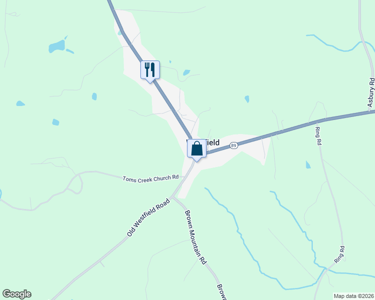 map of restaurants, bars, coffee shops, grocery stores, and more near 6702 North Carolina 89 in Westfield