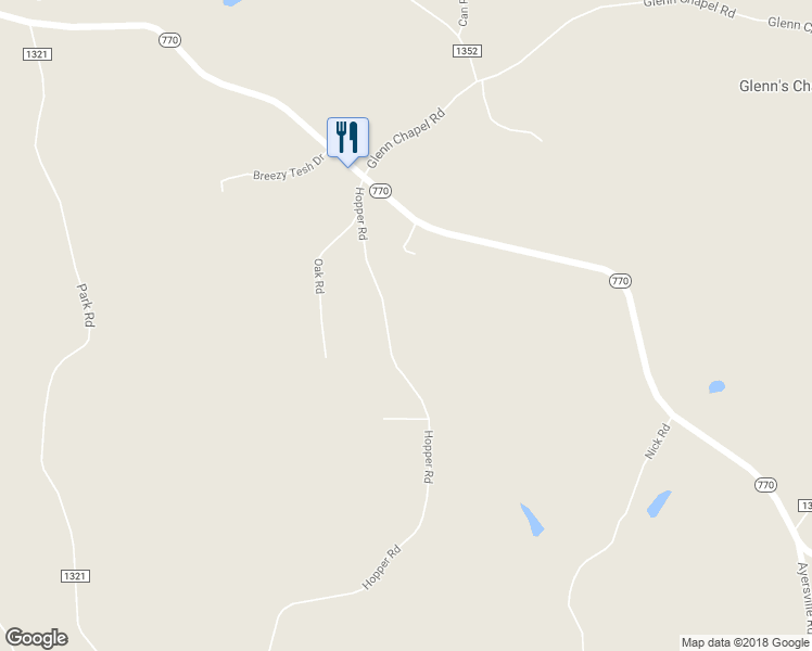map of restaurants, bars, coffee shops, grocery stores, and more near 275 Hopper Road in Mayodan